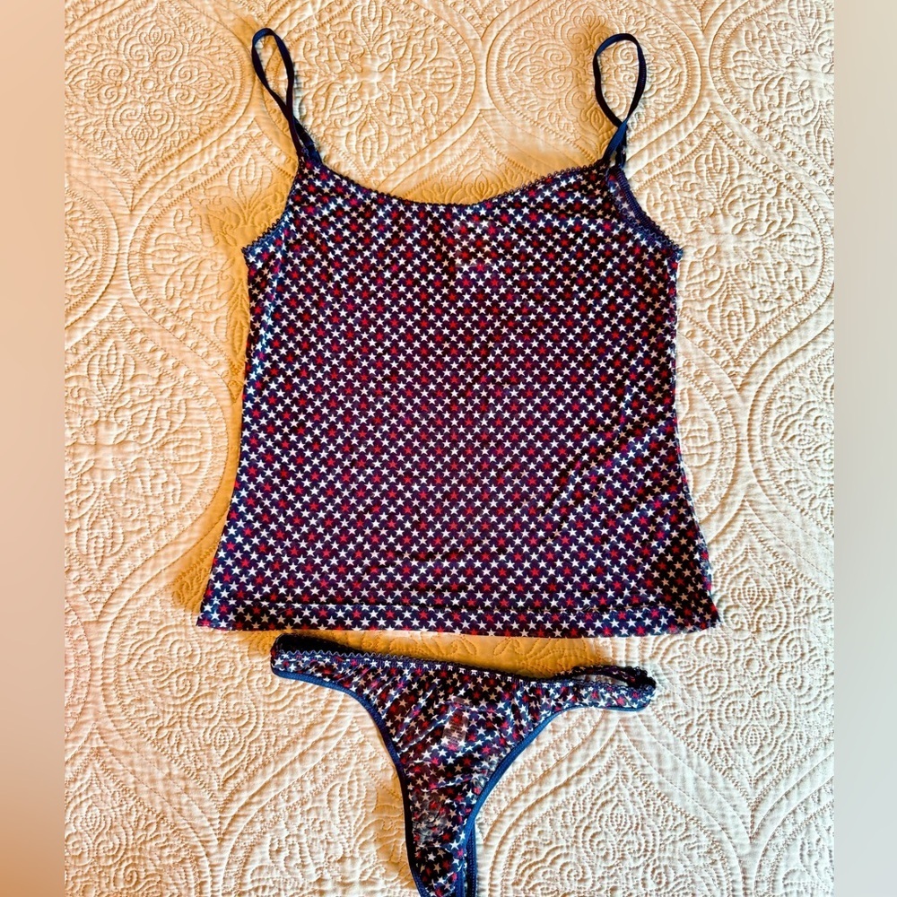 Old Navy Star Print Camisole & Thong set